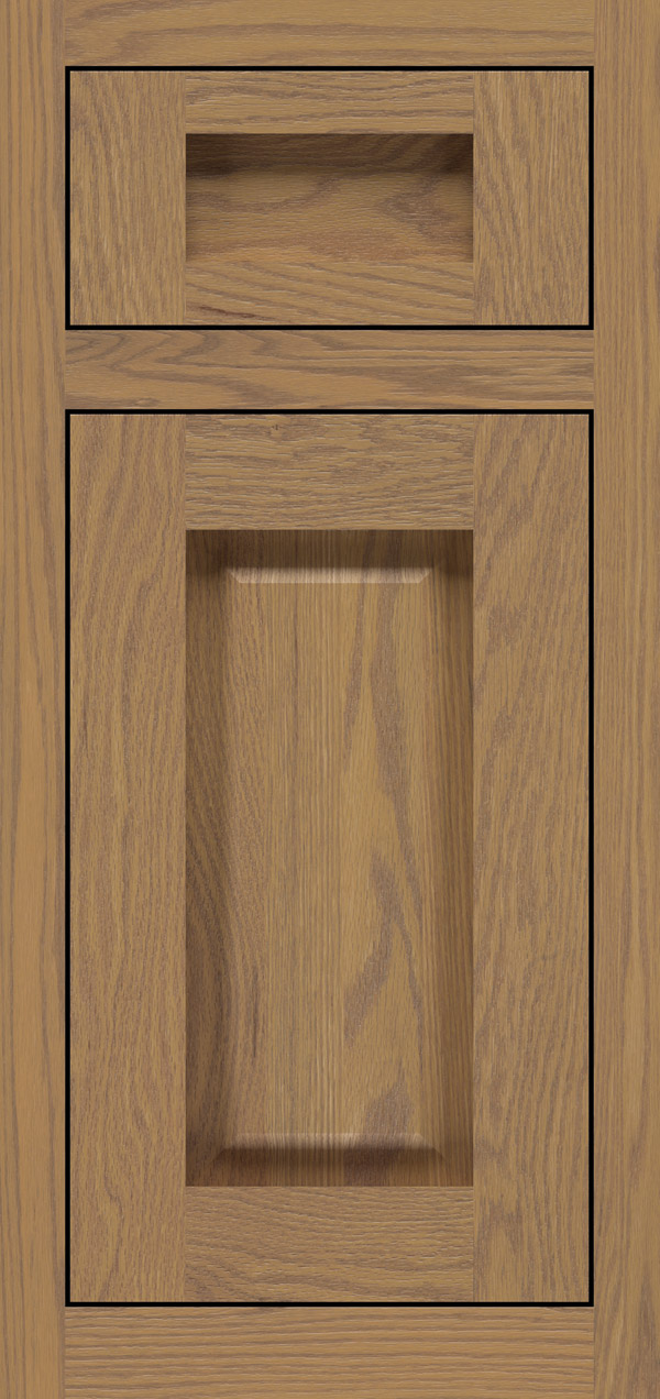 Adagio 5-piece oak inset cabinet door in desert