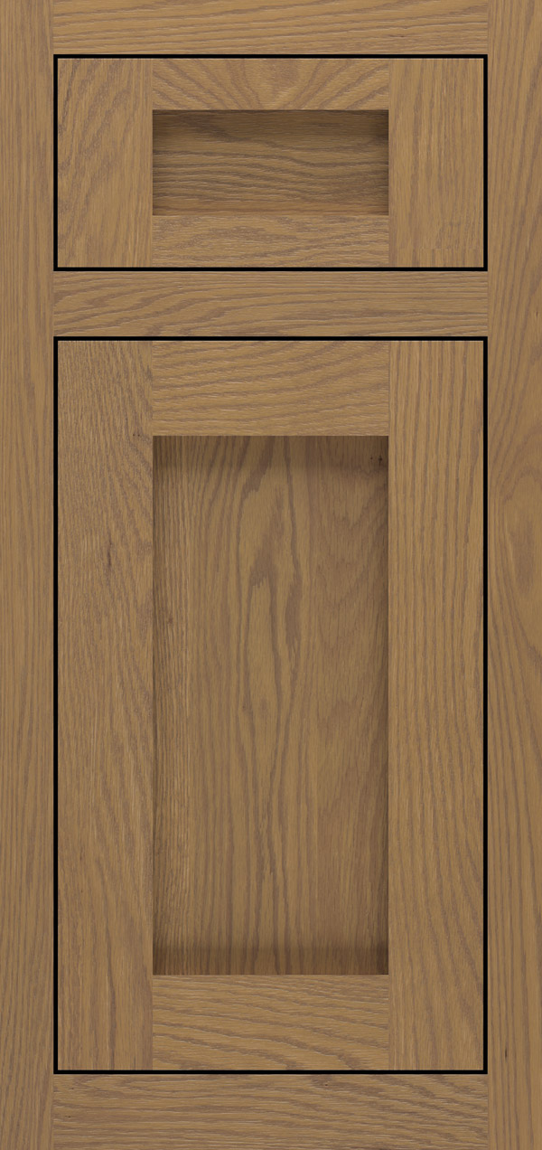 Bravura 5-piece oak inset cabinet door in desert