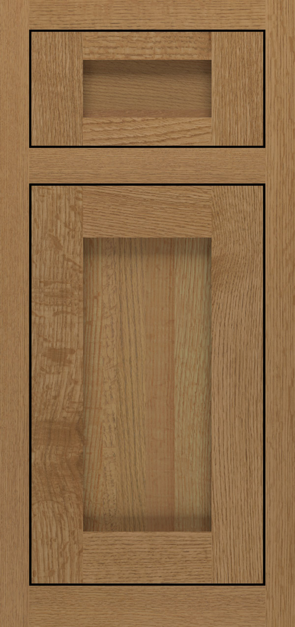 Bravura 5-piece quartersawn white oak inset cabinet door in desert