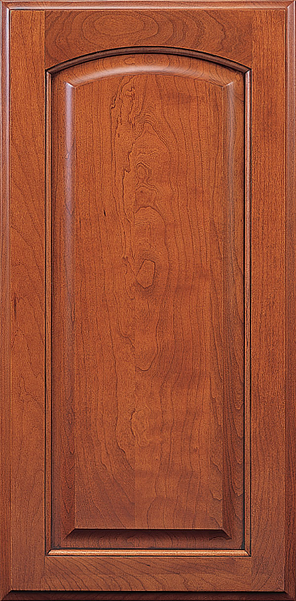Brookside cherry raised panel cabinet door in nutmeg