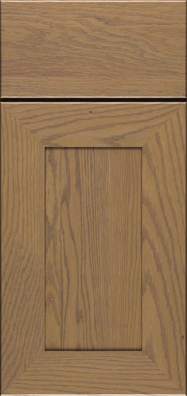 Cayhill oak reversed raised panel cabinet door in desert