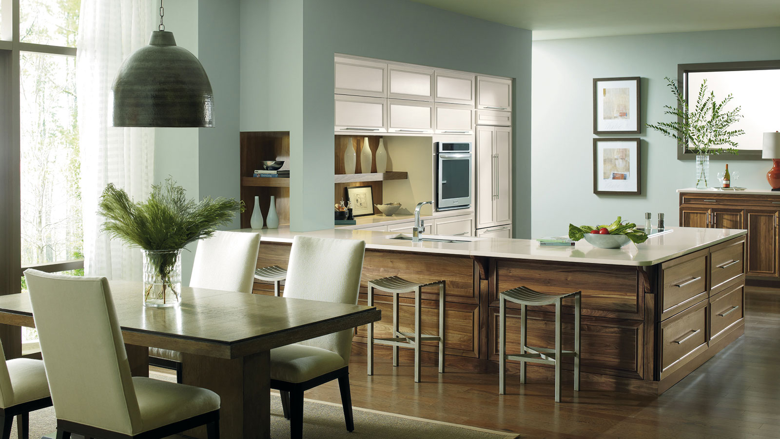 ... Riff kitchen with painted Maple and Walnut cabinets ...