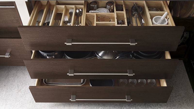 Deep Drawer Base Cabinet With Rollout - Omega Cabinetry