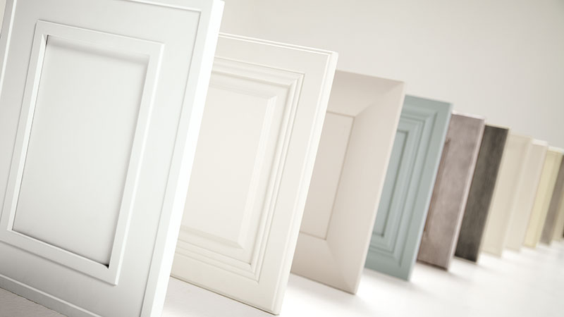 Omega cabinet doors in various finishes