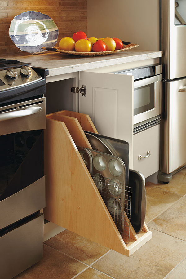 Tray Divider Pull Out - Omega Cabinetry Specialty Cabinets