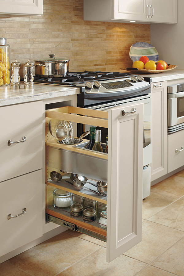 Tray Divider Pull Out - Omega Cabinetry Specialty Cabinets