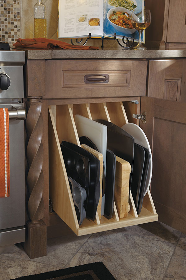 Tray Divider Pull Out - Omega Cabinetry Specialty Cabinets