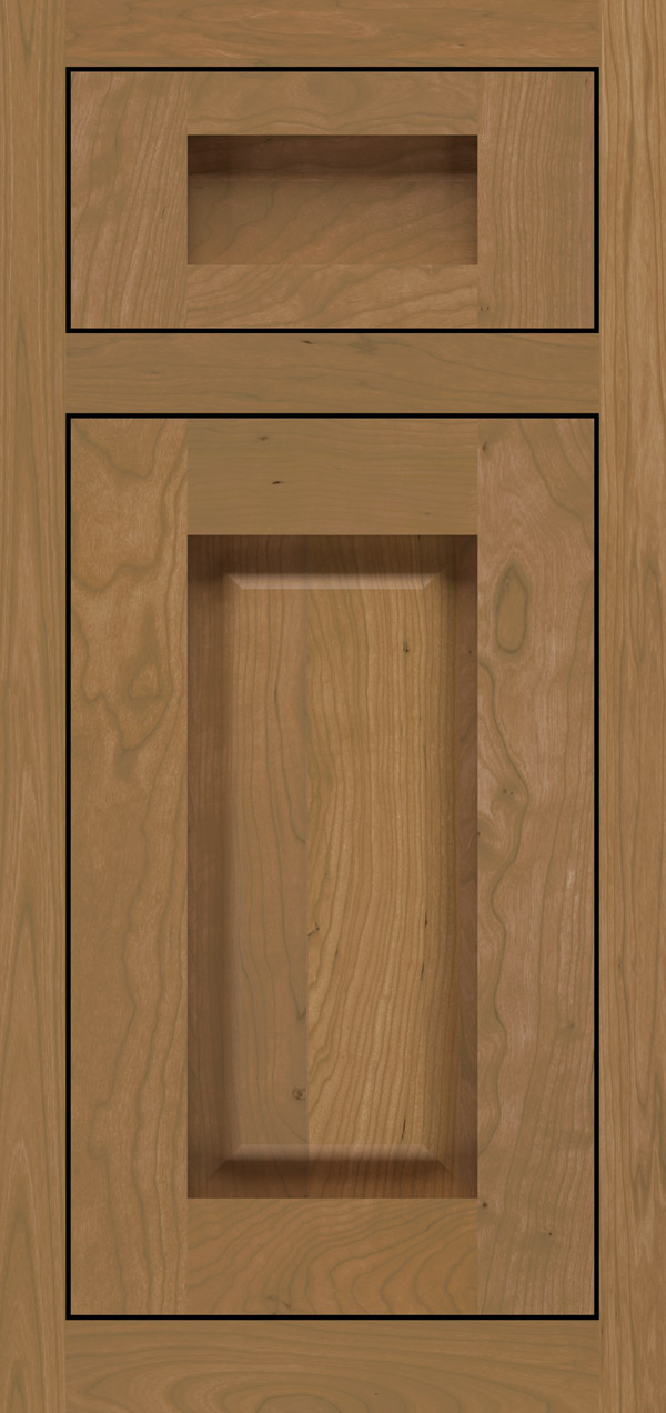 Adagio 5-piece cherry inset cabinet door in desert