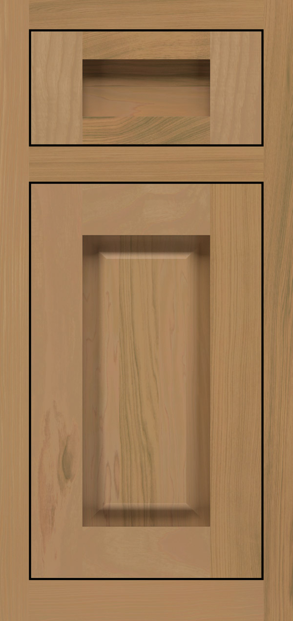 Adagio 5-piece pecan inset cabinet door in desert