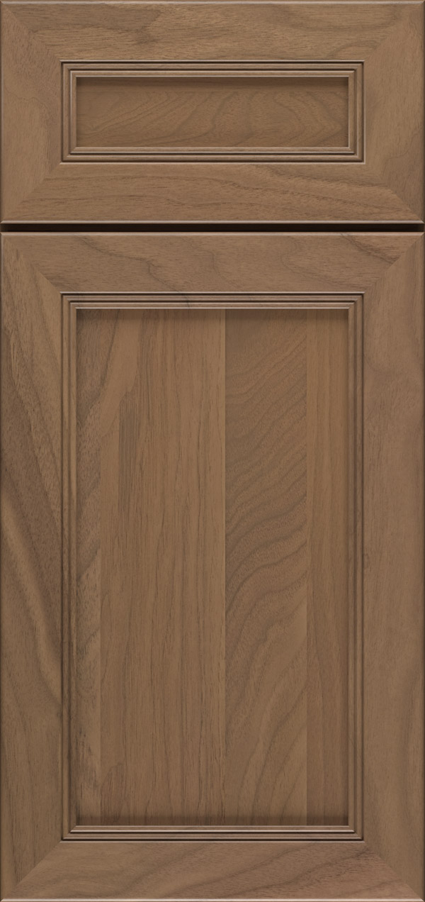 Bancroft 5-piece walnut reversed raised panel cabinet door in desert