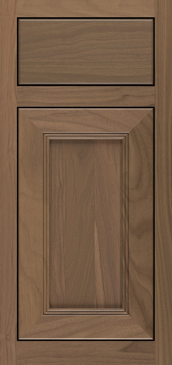 Bancroft walnut inset cabinet door in desert