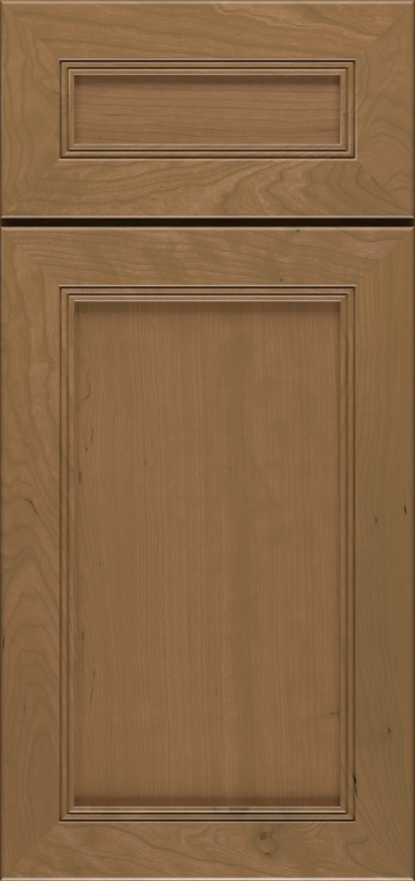 Barrington 5-piece cherry flat panel cabinet door in desert