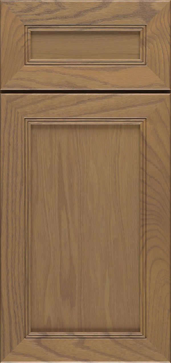 Barrington 5-piece oak flat panel cabinet door in desert