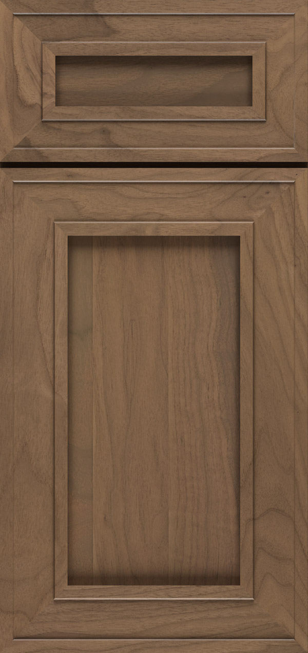 Beckwith 5-piece walnut reversed raised panel cabinet door in desert
