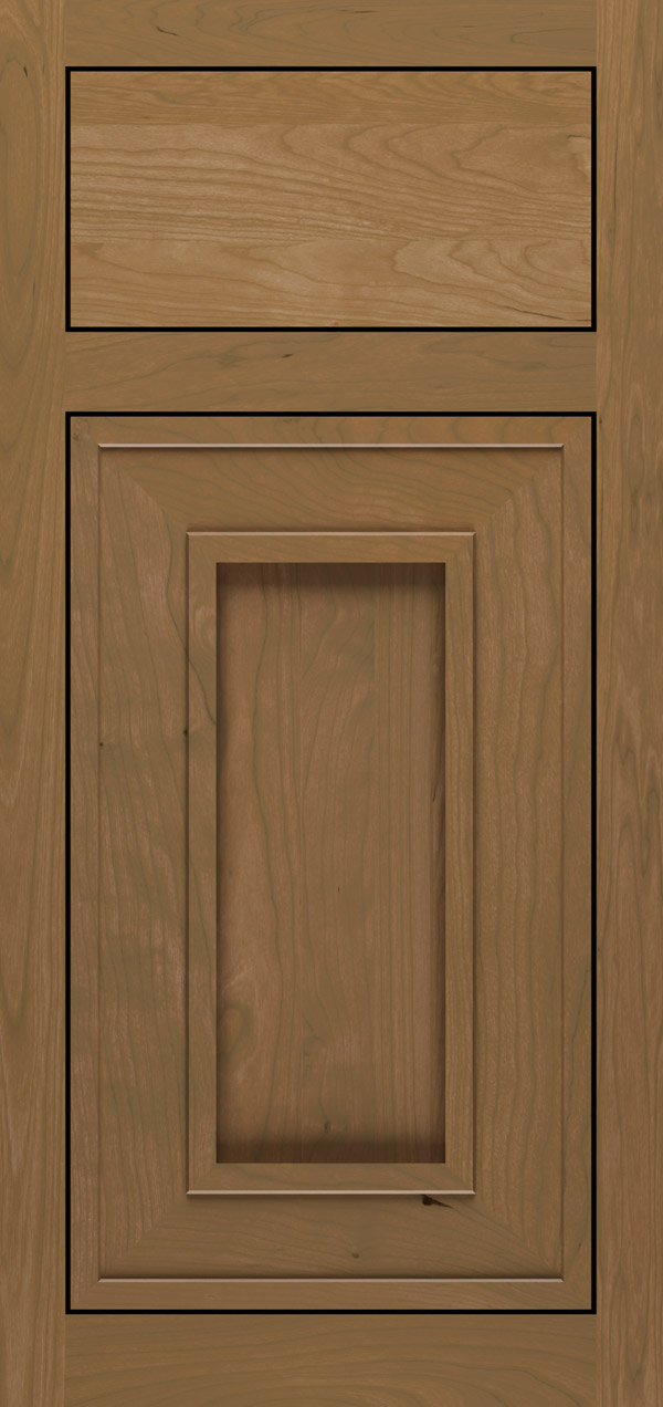 Beckwith cherry inset cabinet door in desert