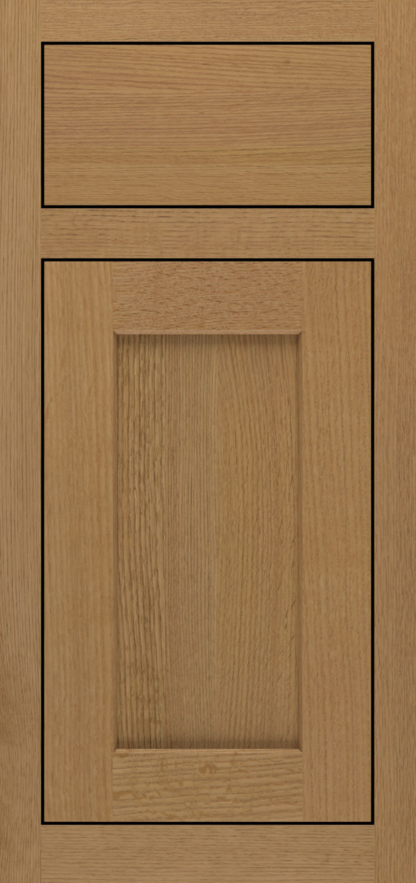Benson quartersawn white oak inset cabinet door in desert