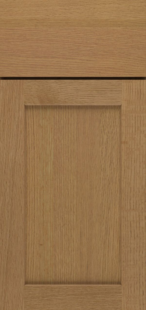 Blair quartersawn white oak flat panel cabinet door in desert