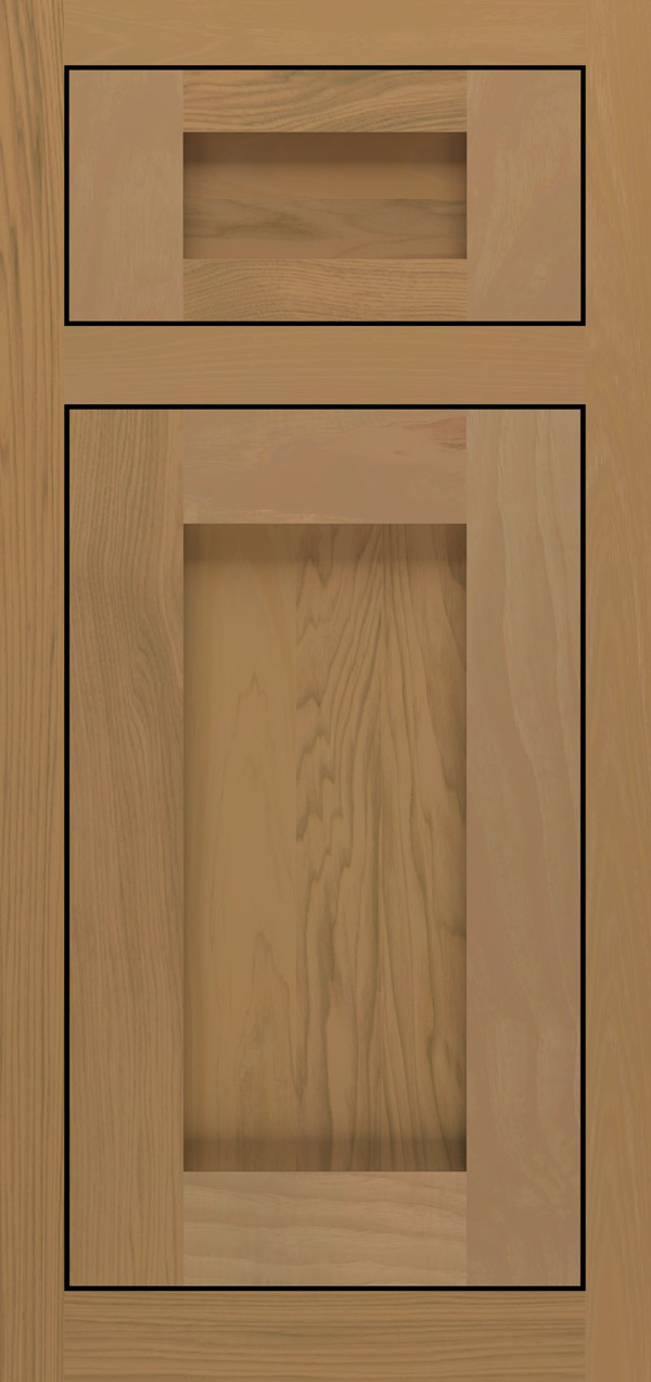 Bravura 5-piece pecan inset cabinet door in desert