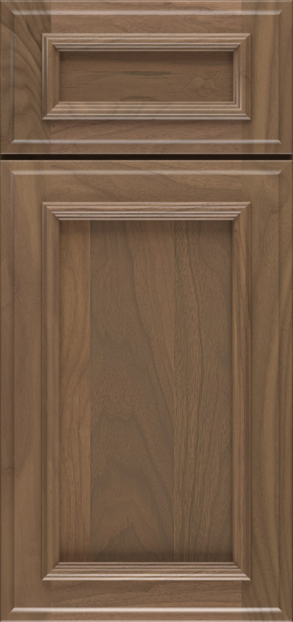 Brighton 5-piece walnut reversed raised panel cabinet door in desert