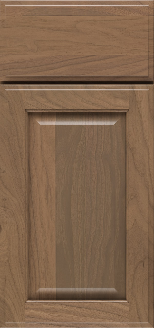 Brookside walnut raised panel cabinet door in desert