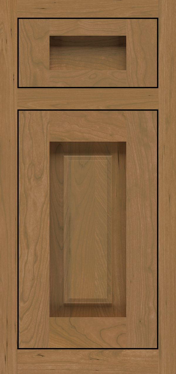 Calendo 5-piece cherry inset cabinet door in desert