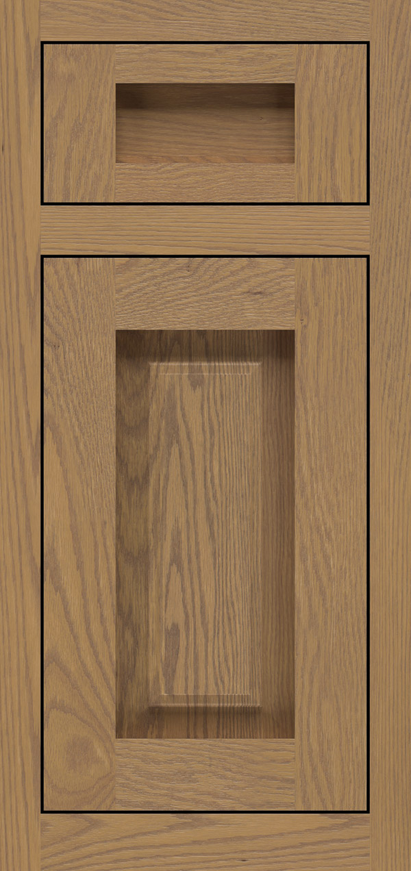 Calendo 5-piece oak inset cabinet door in desert