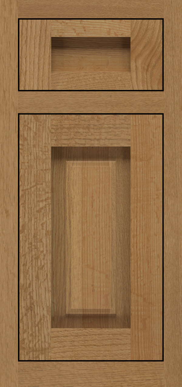 Calendo 5-piece quartersawn white oak inset cabinet door in desert