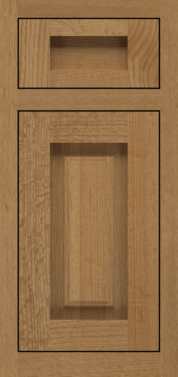 Calendo 5-piece quartersawn white oak inset cabinet door in desert