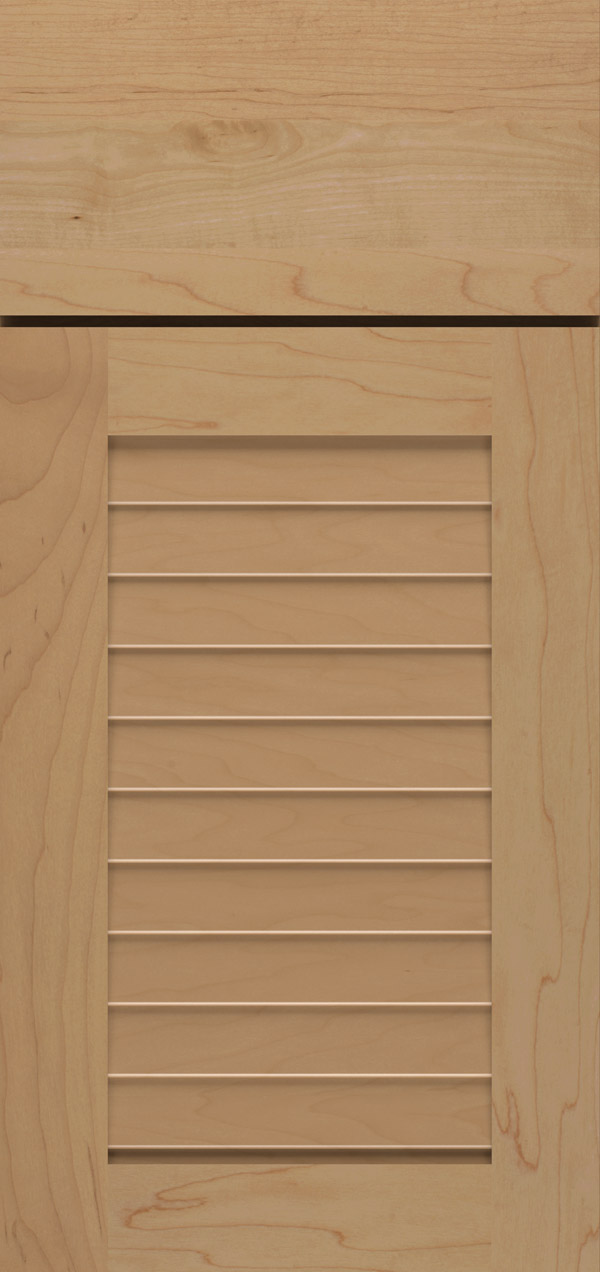 Cancun maple louvered cabinet door in desert