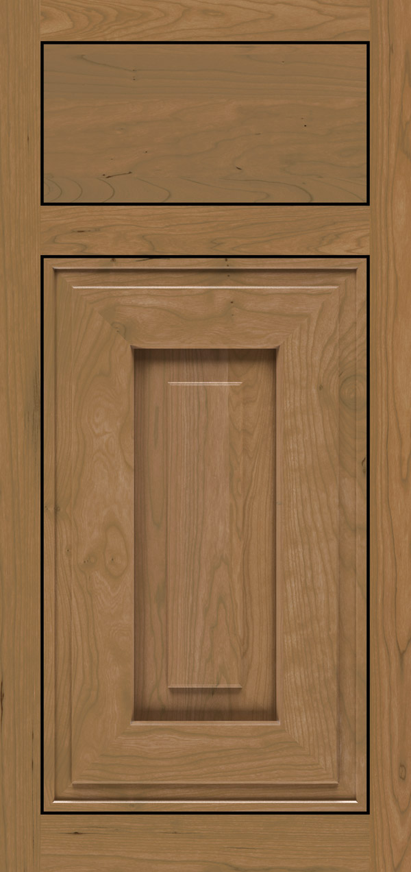 Clio cherry inset cabinet door in desert