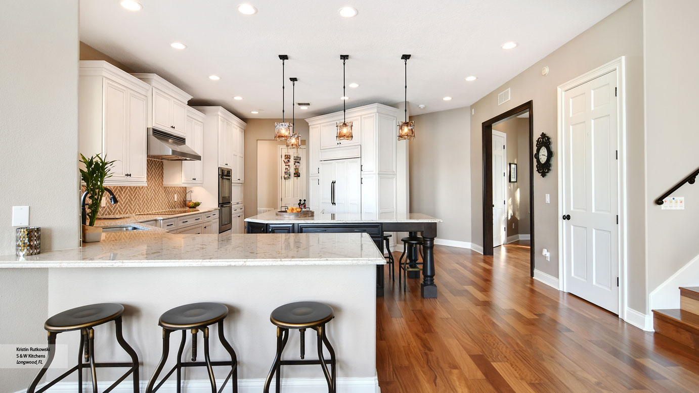 White Glazed Kitchen Cabinets - Omega Cabinetry