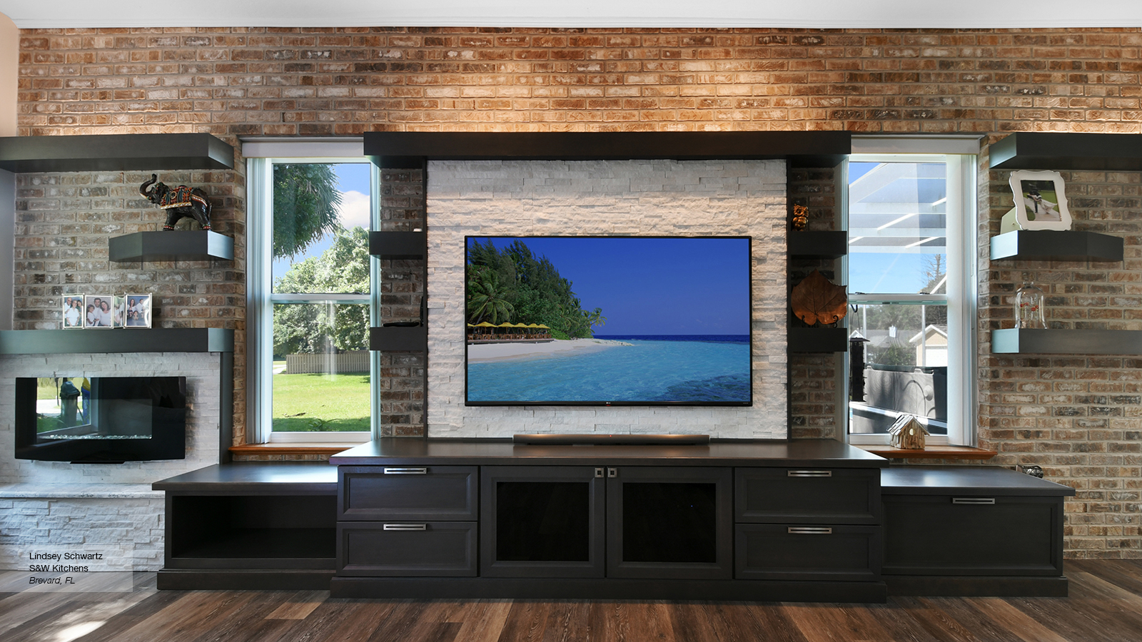 Dark Grey Family Room Cabinets Omega Cabinetry