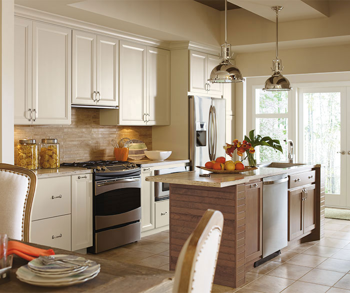 Painted Maple Cabinets In A Casual