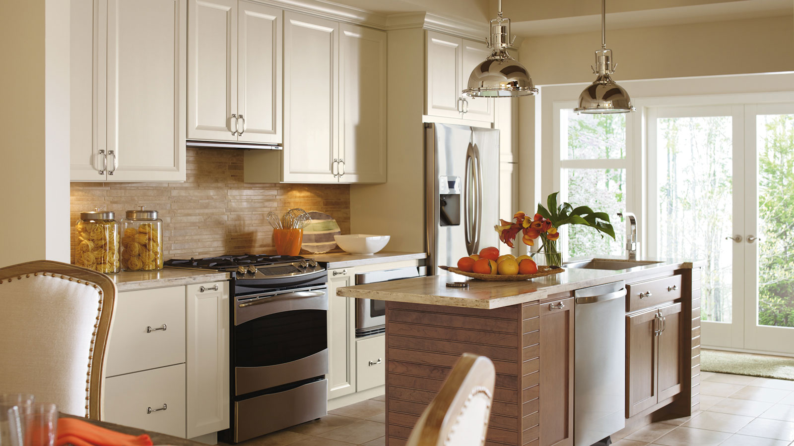 Painted Maple Cabinets In A Casual Kitchen Omega