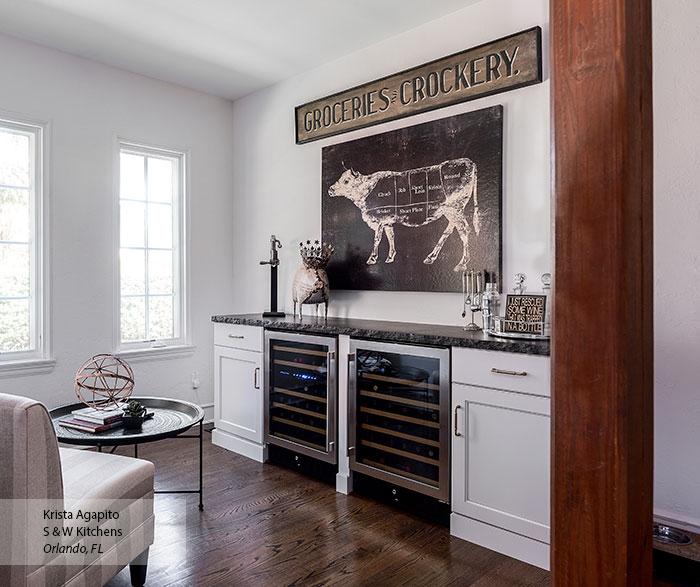 Transitional Black Maple Kitchen Cabinets in Custom Finish