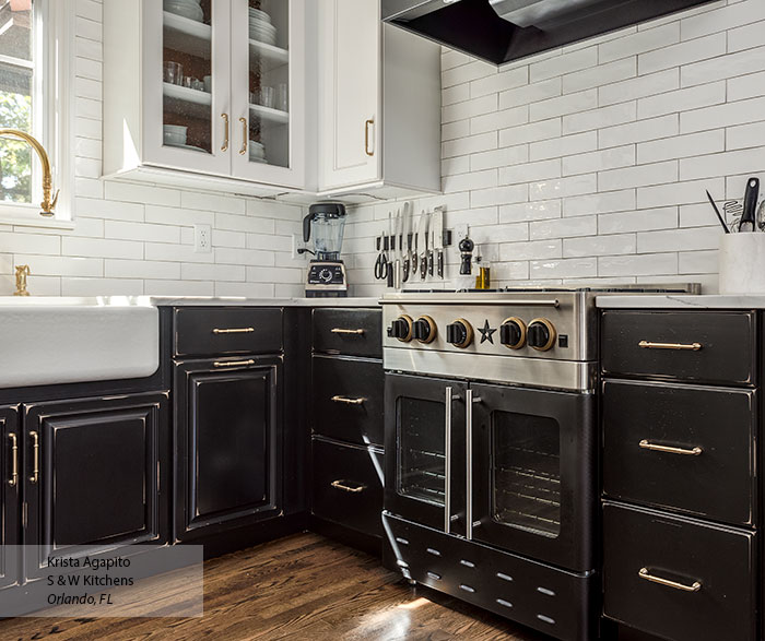 Transitional Black Maple Kitchen, Custom Kitchen Cabinets Orlando