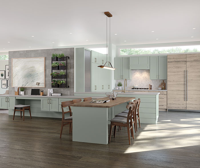 Modern Casual Kitchen Cabinets in Artful Combinations