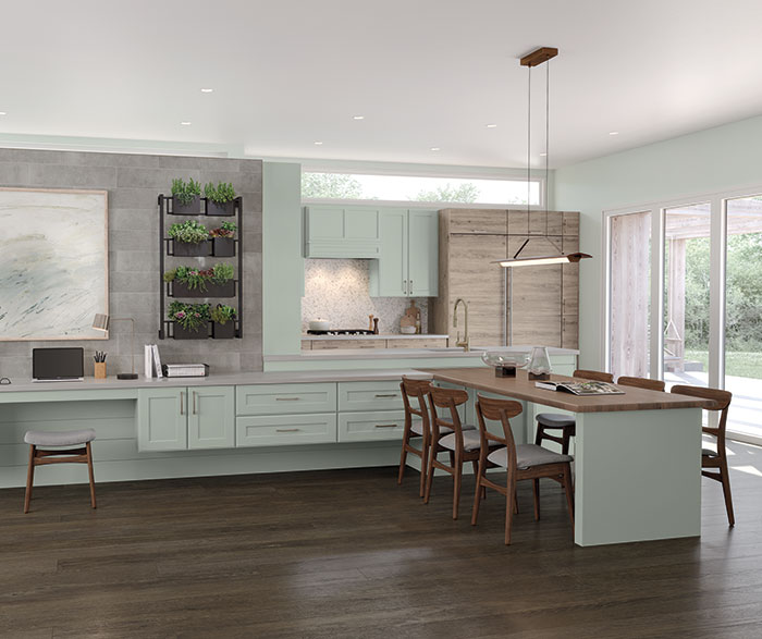 Modern Casual Kitchen Cabinets in Artful Combinations