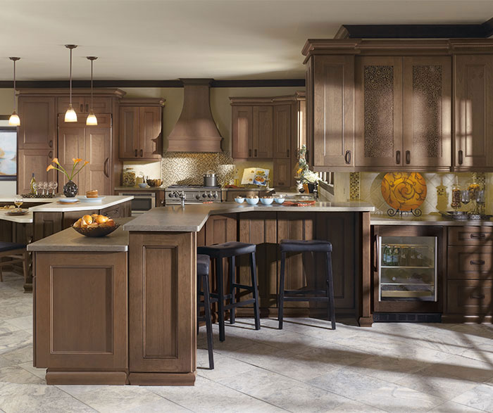 Kitchen with Cherry Cabinets