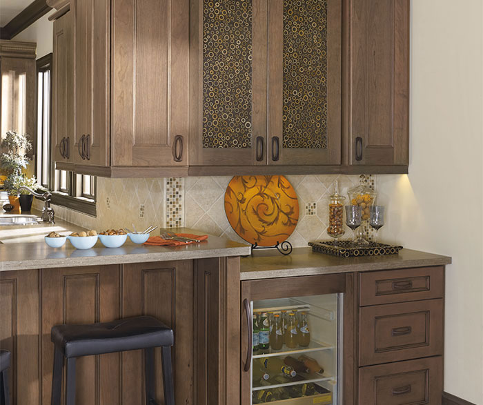 Kitchen with Cherry Cabinets