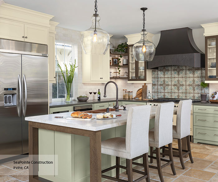 Trendy Green Kitchen Cabinets