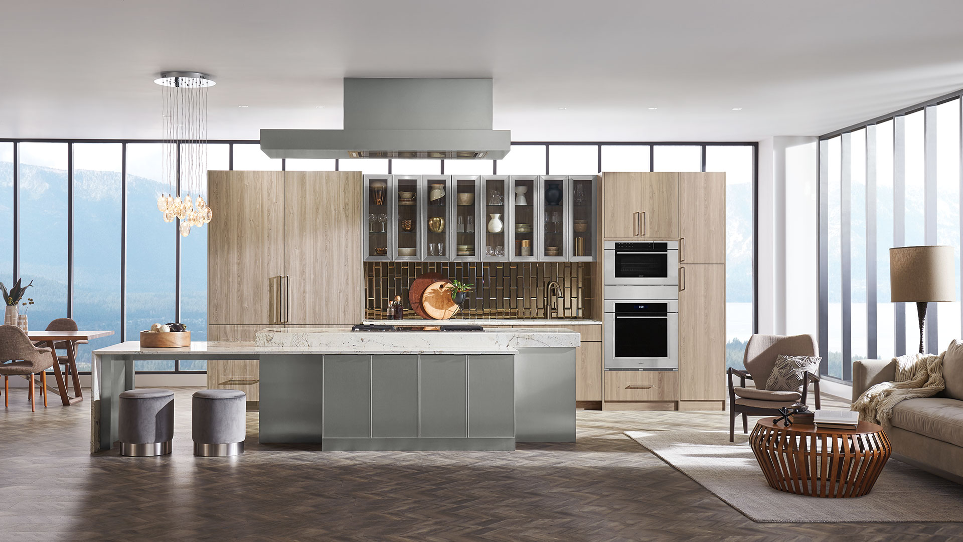 Modern Textured Laminate Contemporary Kitchen - Omega Cabinetry
