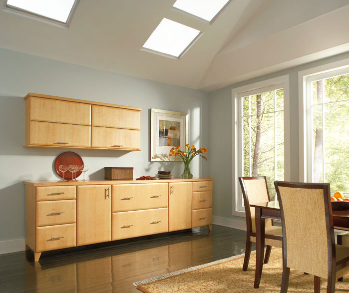 Dining Room Storage Cabinets Omega Cabinetry Pennison Dining Room Storage Cabinets In Maple Honey Finish