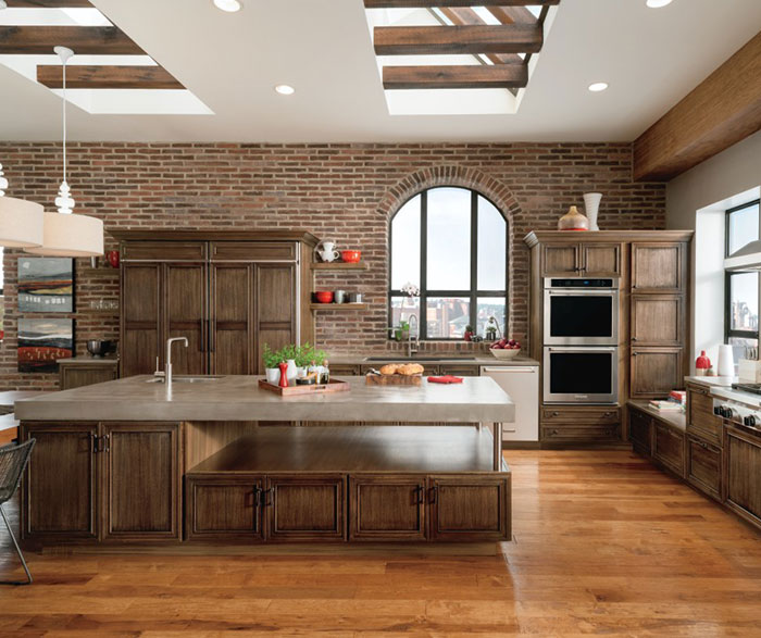 Casual Maple Bar And Beverage Station Cabinets