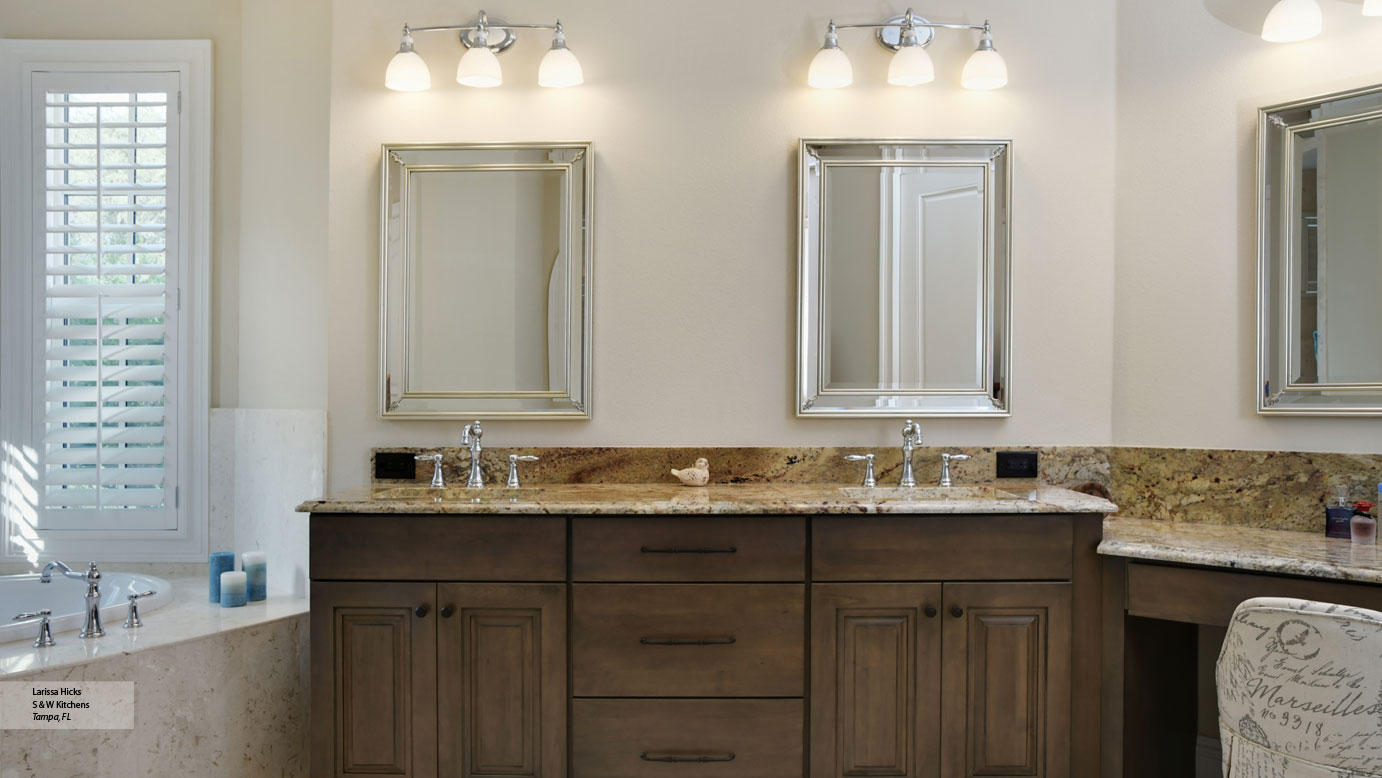 Cherry Bathroom Cabinets - Omega Cabinetry