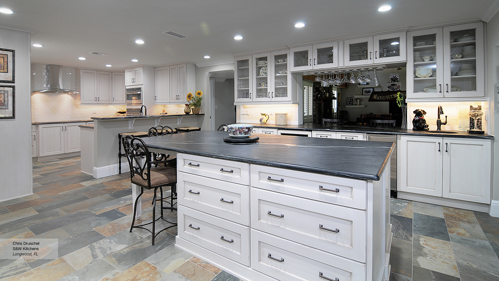 Pearl White Shaker Style Kitchen