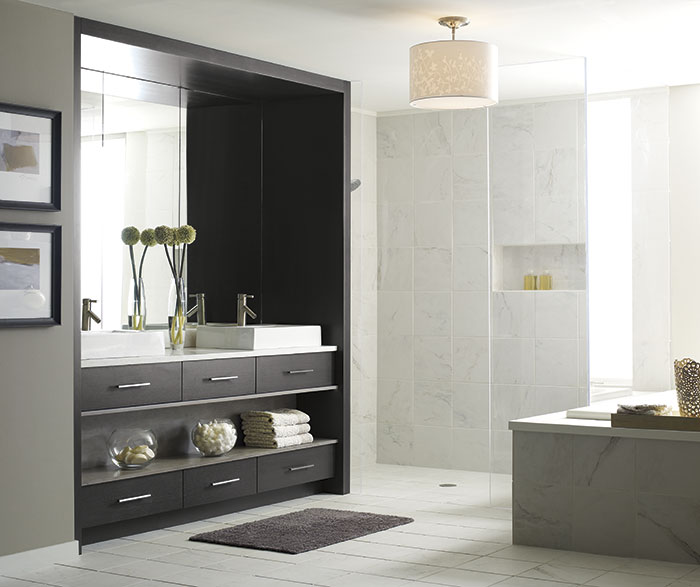 Modern Walnut Bathroom Vanity