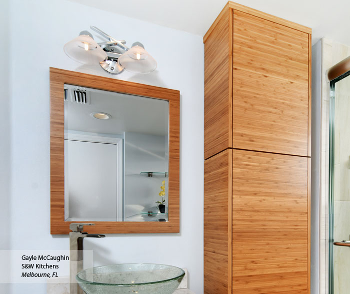 Natural Bamboo Bathroom Cabinets