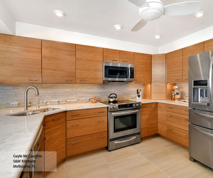 Tarin Natural Bamboo kitchen cabinets