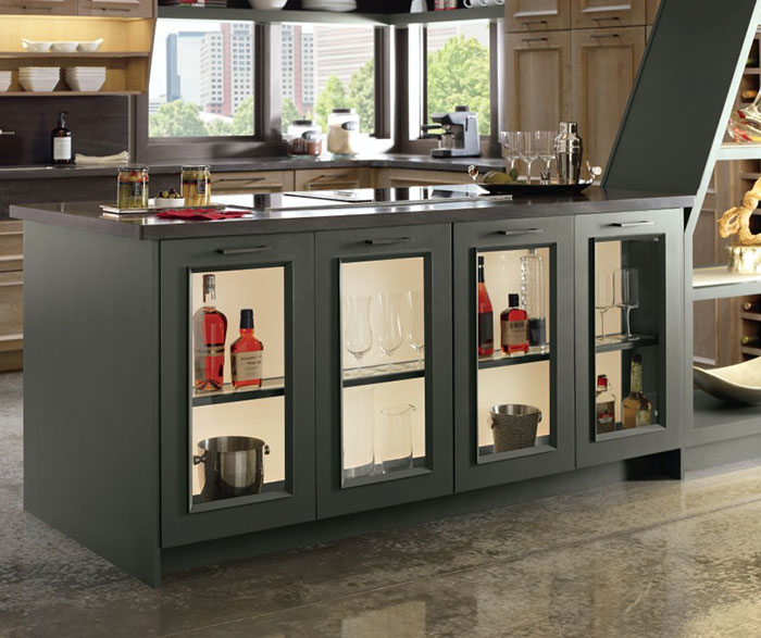 Contemporary Tunisia Kitchen Cabinets with Ceruse Finish